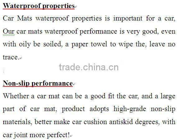 hot sale accessories pvc car mat