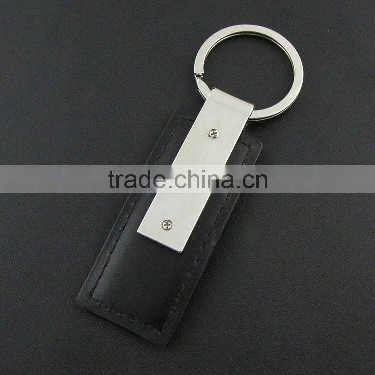 Belt Loops Black PU Leather Keyring Keychain Ring Key