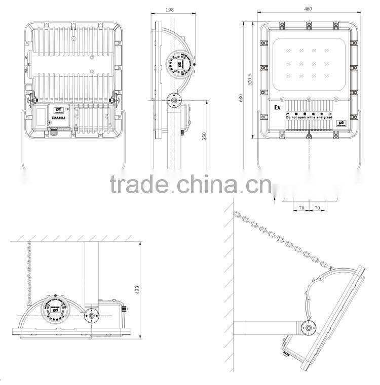 High Quality Metal Hilade And High Pressure Sodium Flood Light Fitting