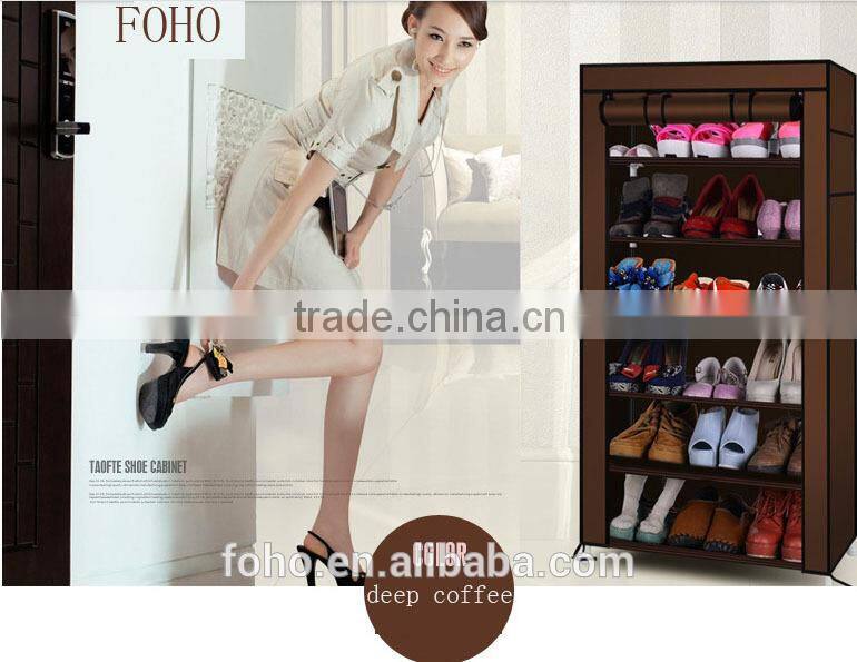 (FH-FC6010)China made dustproof covered shoe steel tube storage shoe rack