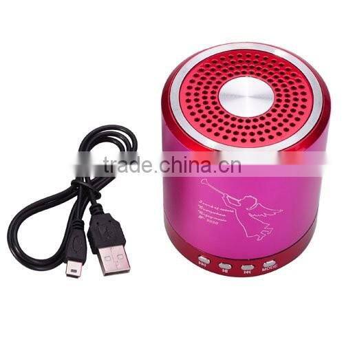 New Colourful Portable Rechargeable Angel Image Mini Speaker