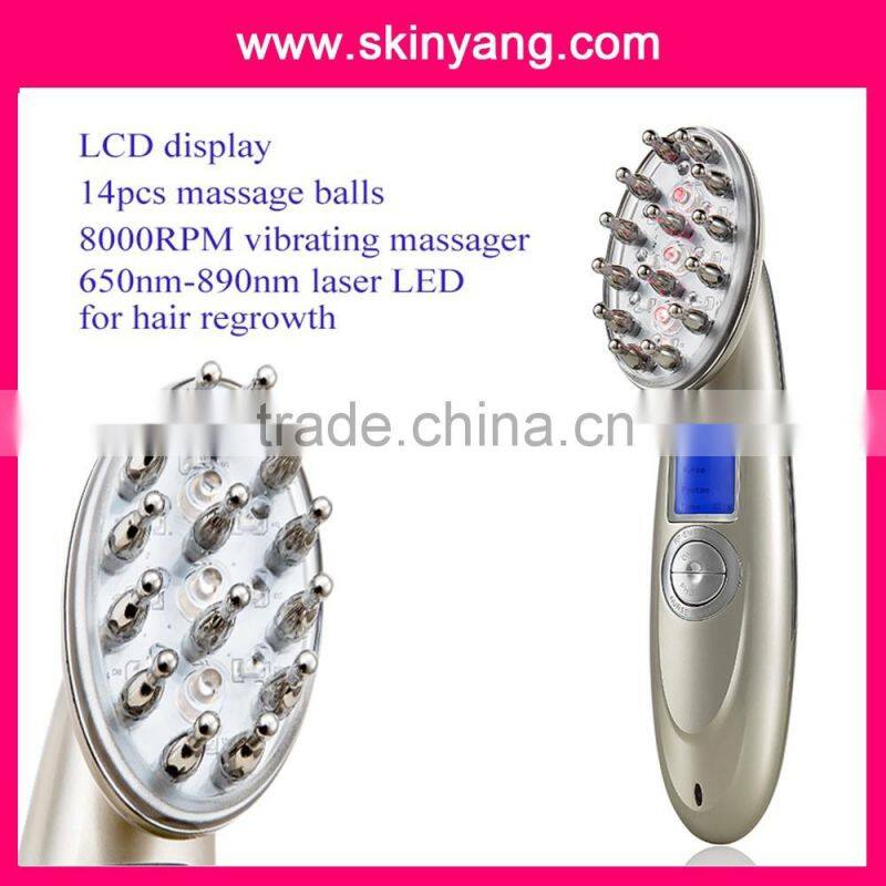 China new Fashion haircare hair regrowth laser hairloss treatment comb with CE and ROSH