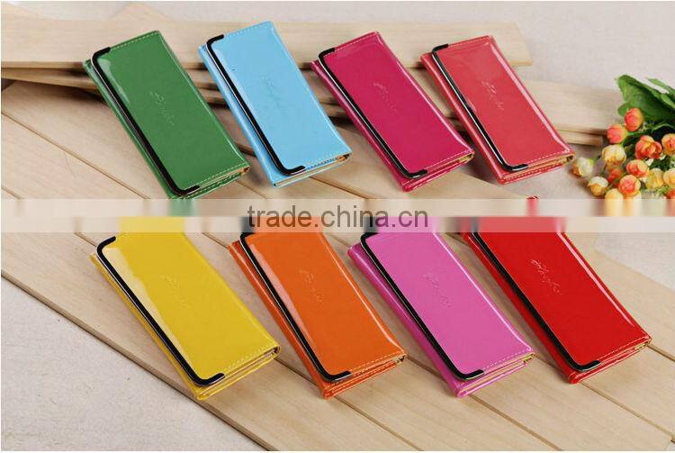 2015 New Fashion Cheap Ladies Candy Color PU Leather Wallets Women Clutch Purse Handbag Card Bags