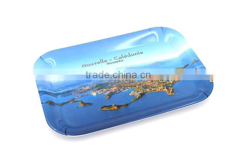 Hot sale 100% melamine square tray, serving tray with custom printing design