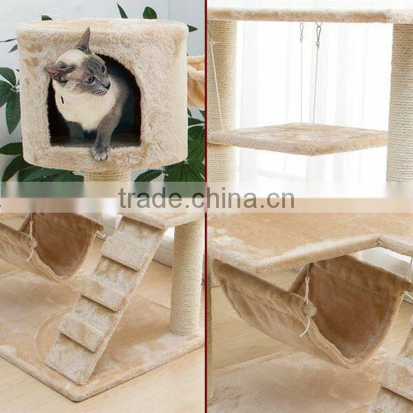2015 new style wholesale cat tree with hung board