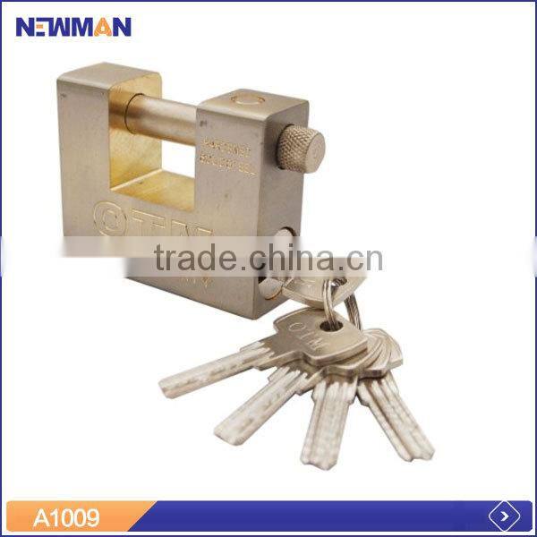 84mm titanium plated and nickle plated rectangular door lock