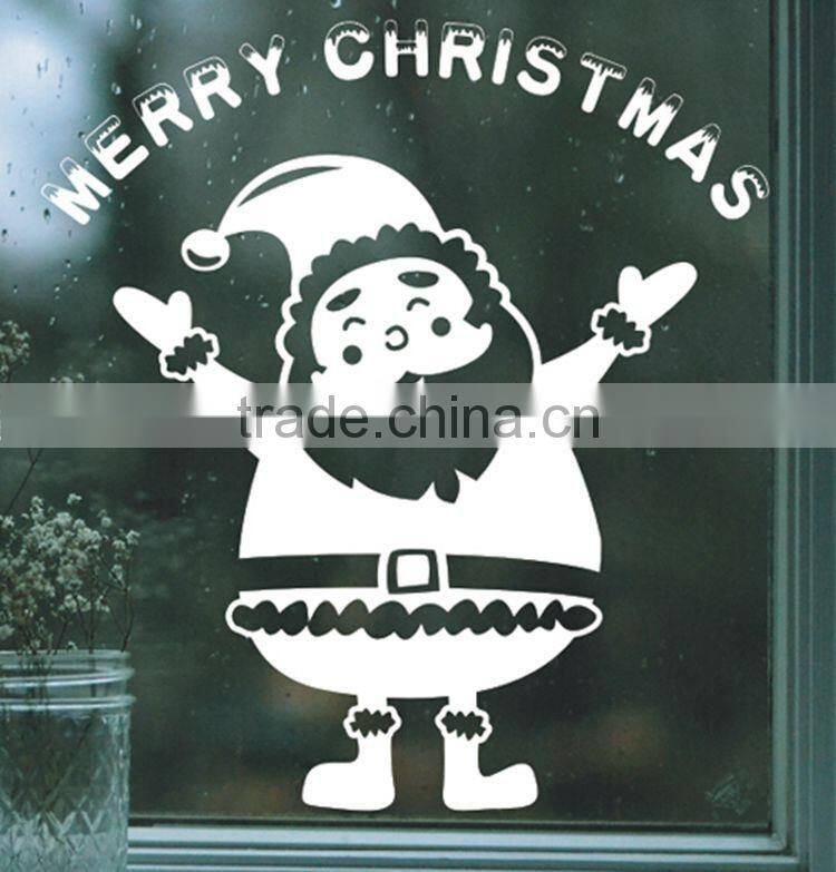 Custom design wall decoration self adhesive PVC christmas sticker