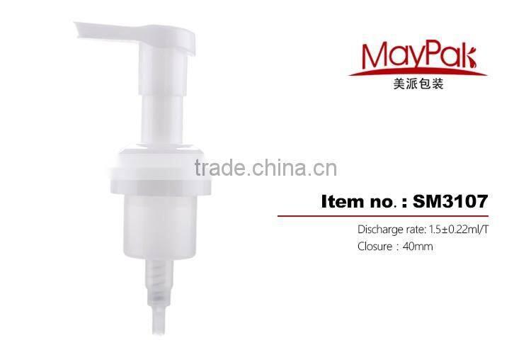 good quality 40mm size plastic foaming pump liquid soap dispenser for bottle