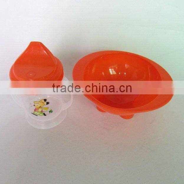 1 set of 5pcs orange tableware plastic spicnic set