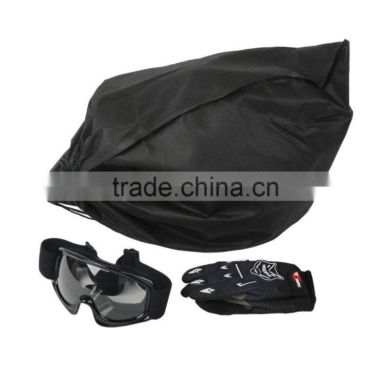 Youth Black/Silver Skull for Dirt Bike for ATV Motocross Helmet Goggles+gloves S M L New