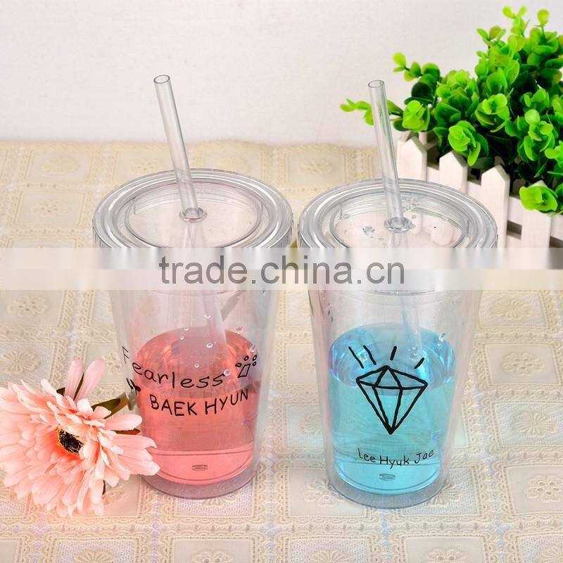 Dull polish custom printed promotiona plastic cup