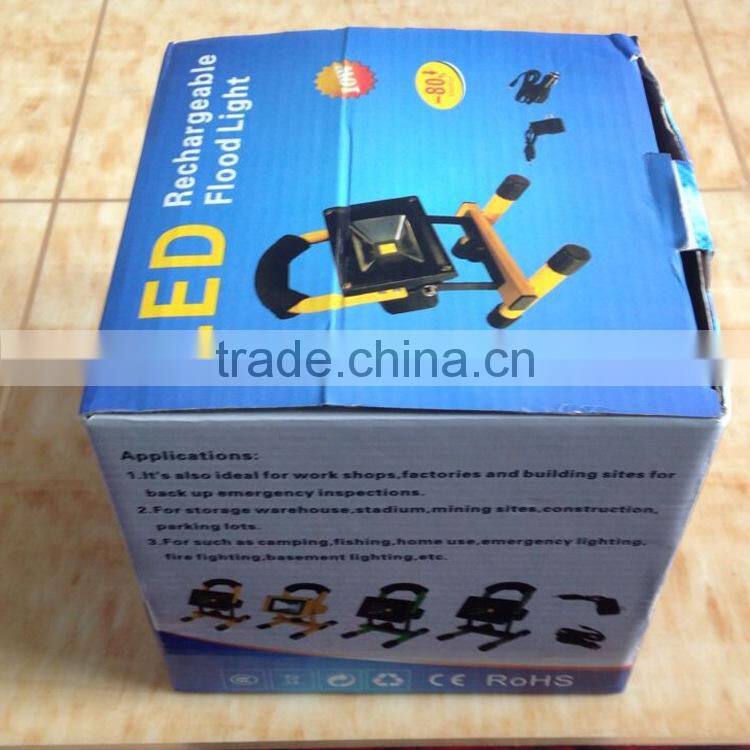 led flood light emergency work light 10W portable rechargeable led flood light