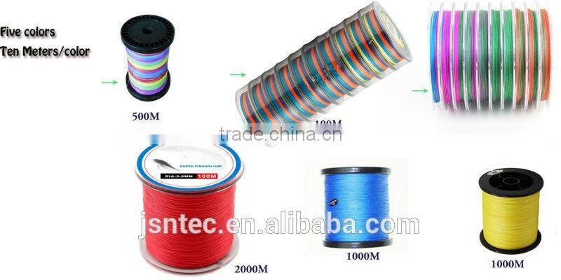 2000m 80lb Multi color Pe braid fishing line