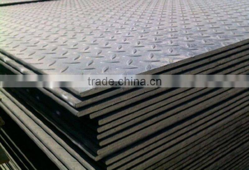 Low building materials price gi galvanized carbon checkered hot rolled steel plate