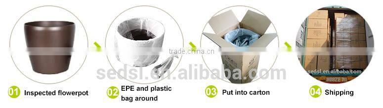 Silver Top quality cup shaped PP selfwatering computer hanging plastic flowerpot BZ01