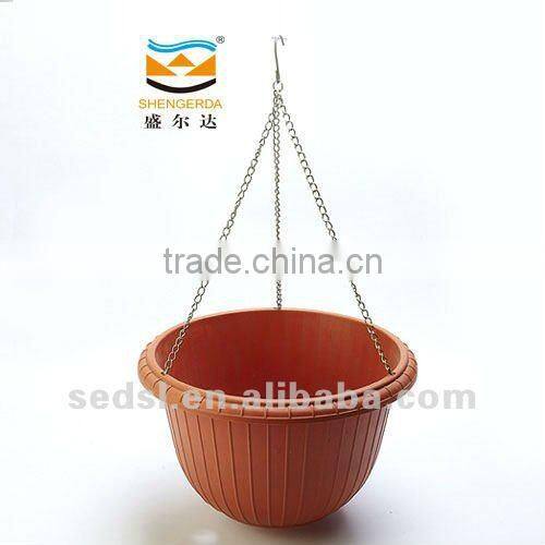 12" plastic hanging pot,plastic plant pots hanging,balcony plastic pots