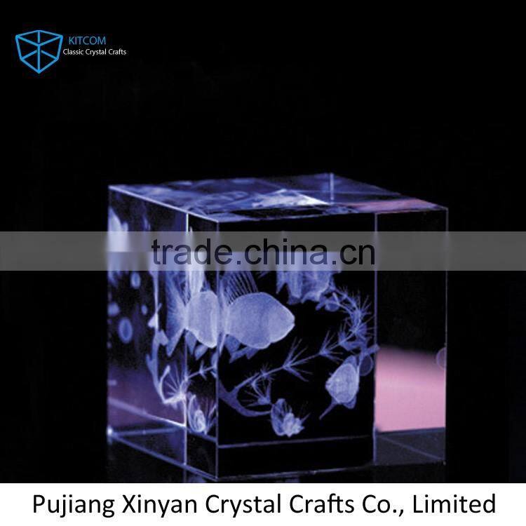 3D laser engraving crystal cube,3D crystal wholesale