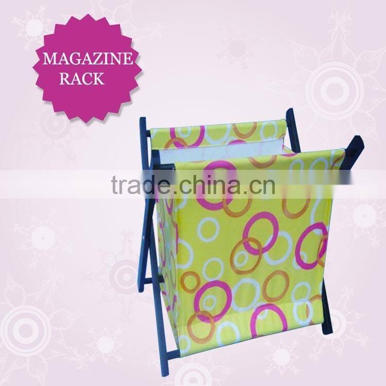 Wholesale paulownia wooden magazine rack, antique wooden newspaper rack