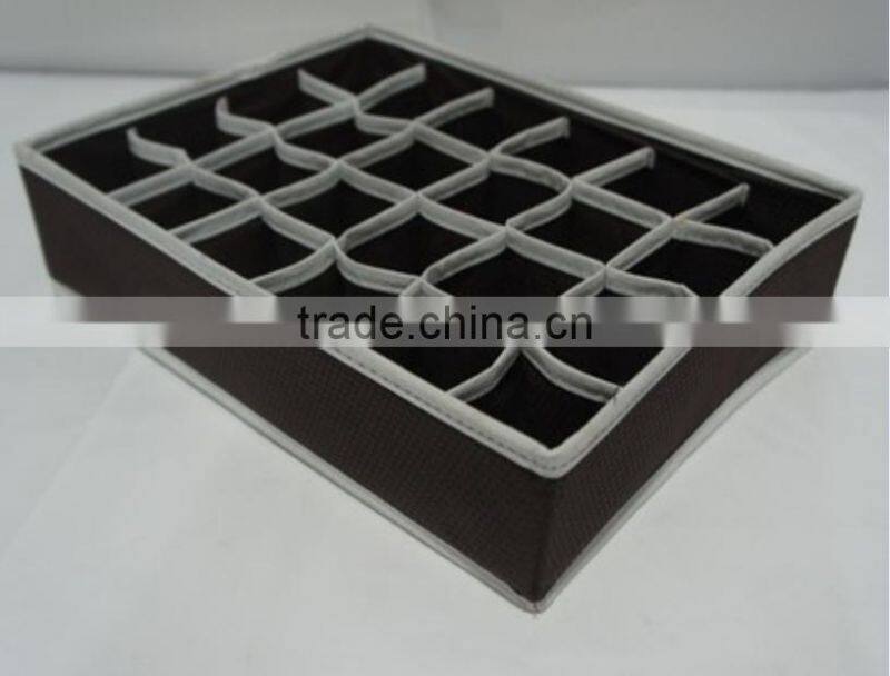 Store More Simple Design Fabic Foldable Multi Grid Storage Organizer