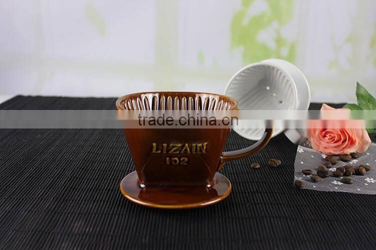 2017 new arrivals unique products ceramic pour over coffee dripper