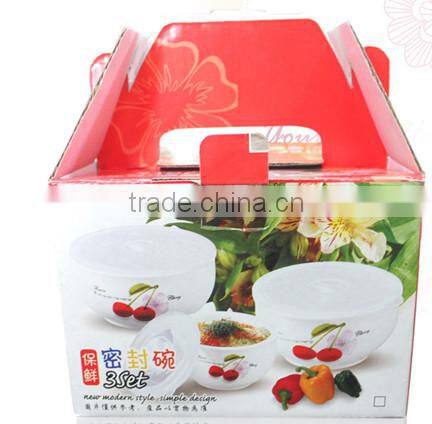 ideal promotional gift printing,4"5"6"Ceramic Mixing Bowl,3pcs Melamine Container Set