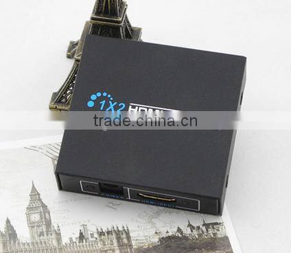 New Full HD 1x2 Port HDMI Splitter 1 IN 2 OUT Amplifier Repeater 3D 1080p Female