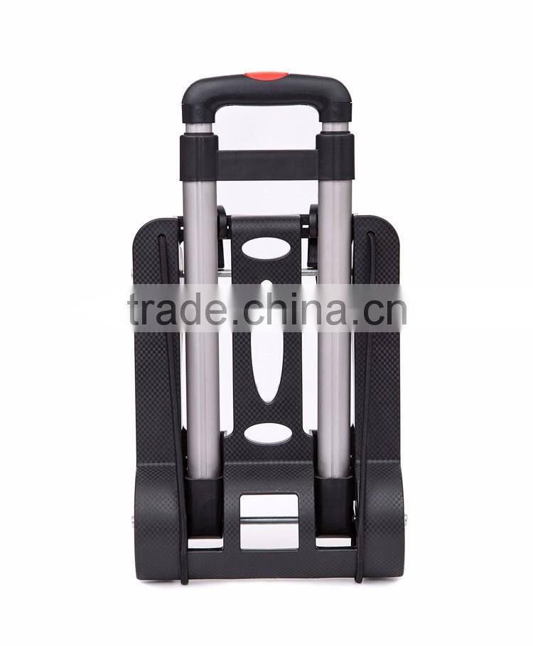 Upgrade Folding Shopping Cart with 4 Wheels/Lightweight Aluminum Cube Folding Luggage Cart/ Portable Hand Trolley