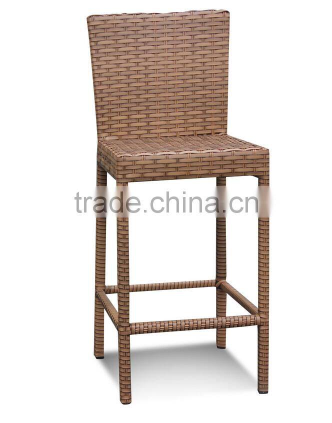 2017 Trade Assurance Hot Sale outdoor faint 7 Piece Bar stool woven Rattan Dinning Bar Table Set furniture