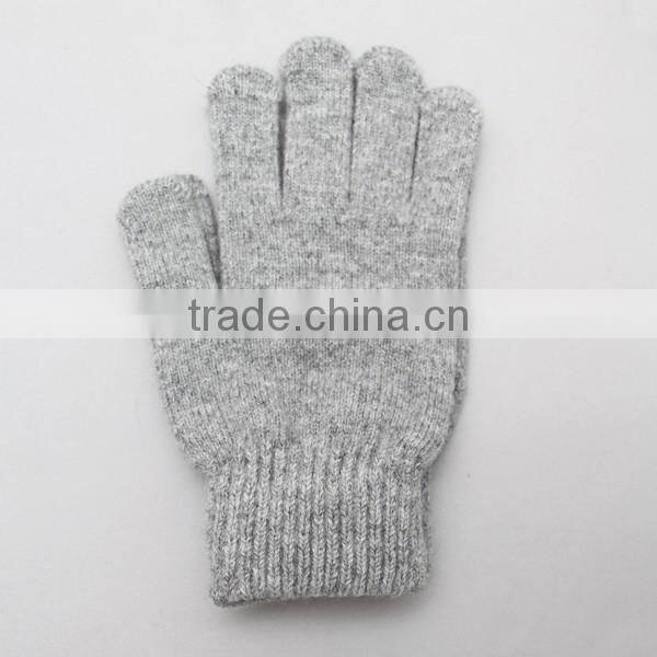 Wholesale winter touch screen gloves arcylic and wool knitted gloves