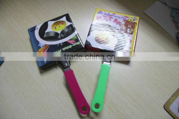 Cartoon shape mini Colorful PP Handled Egg Frying Omelette pan