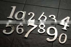 Fashionable customized stainless steel house numbers and letters