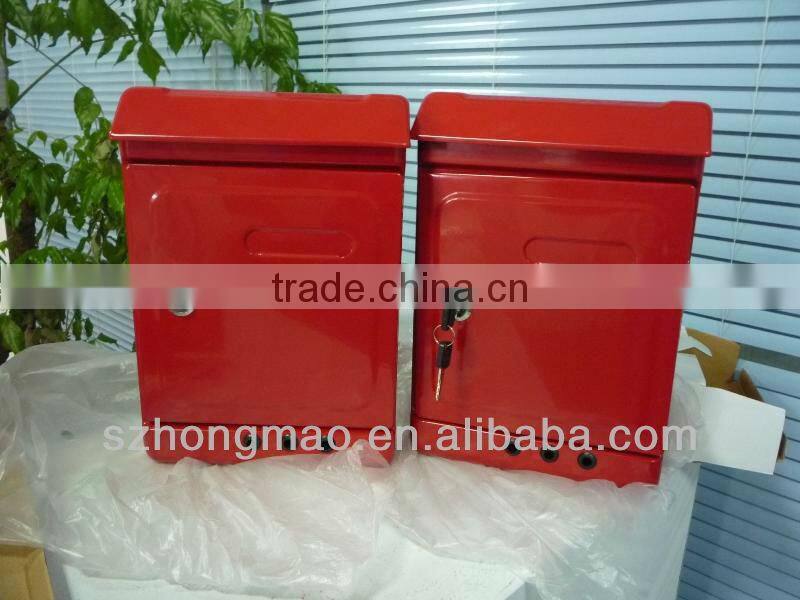 Red steel wholesale locking mailboxes