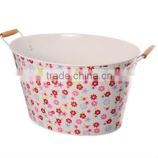Garden Flower Pattern Bucket