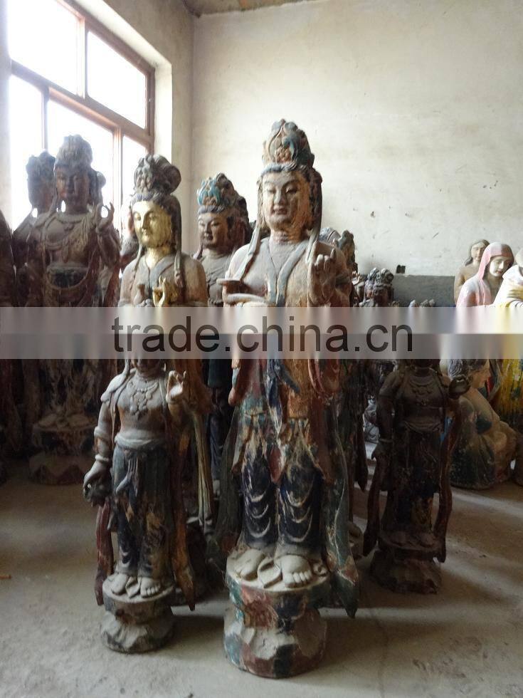 Antique wooden statue priest Egypt,Antique wooden statues,Religious sculptures