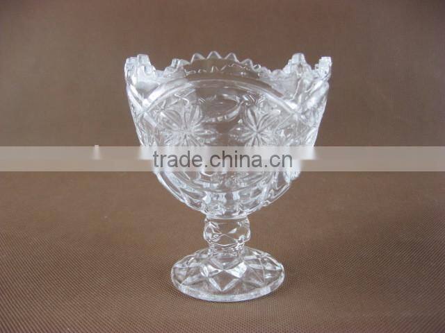 Glass ice cream bowl