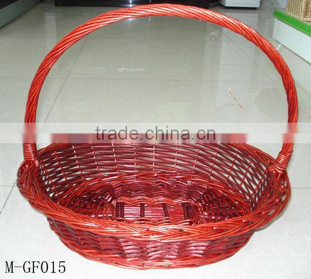 2013 latest wicker gift basket with handle ( direct basket factory)