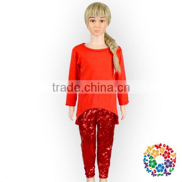 Asymmetrical Design New Model Kids Tshirts Plain White Soft Cotton Long Sleeve Girls Shirt