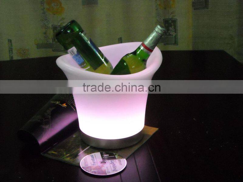 Rotational Moulding Plastic Modern LED light up colorful large ice bucket