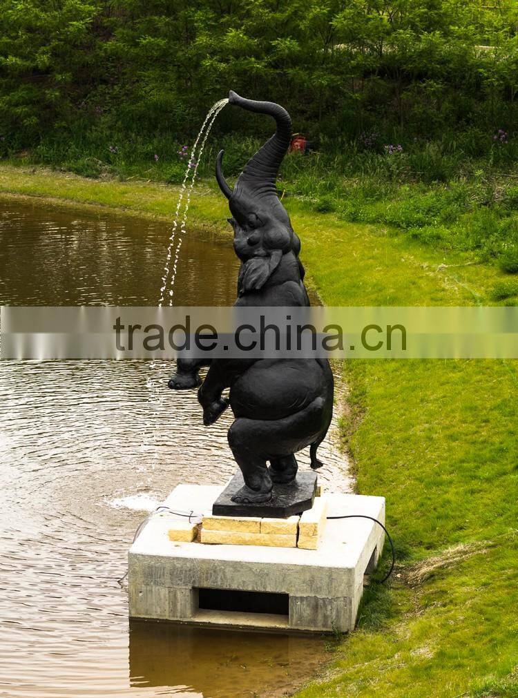 garden bronze elephant stone water fountain for outdoor decor