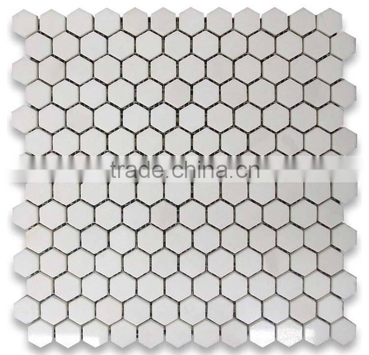 MM-CV232 Top quality house decorative natural stone hexagonal 1''marble mosaics