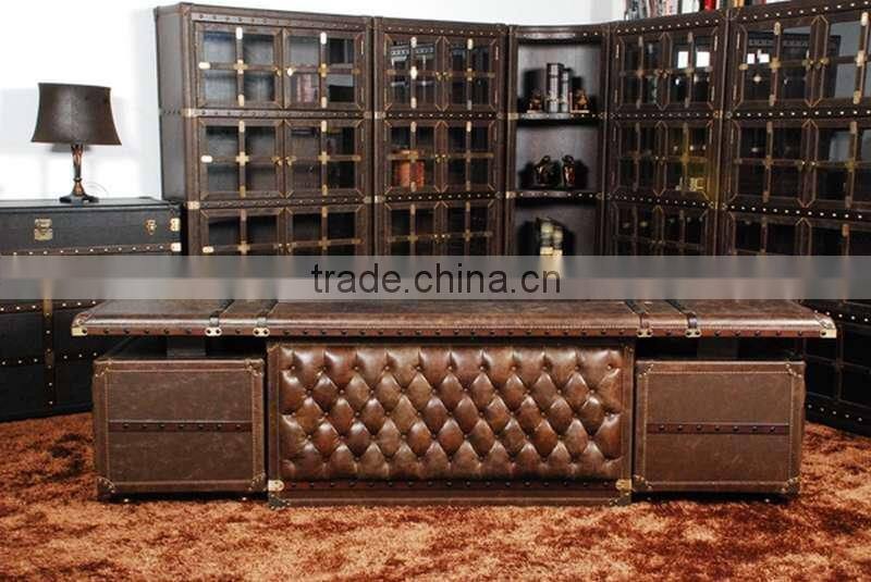 BISINI furniture ,Hot Sale Office Table Executive Ceo Desk Office Desk ,Leather Office Desk, Office Furniture (BF08-0249)