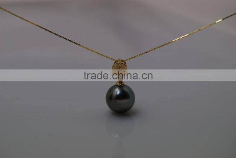 peacock 10-11mm TahitIan pearl pendant designs gold