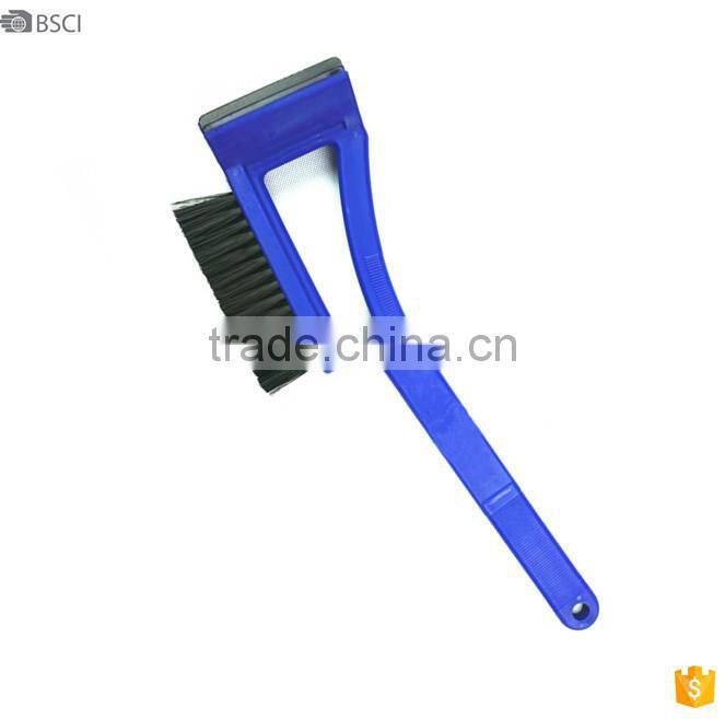 3 in 1 short handle snow brush with rubber wiper and soft brush, car brush
