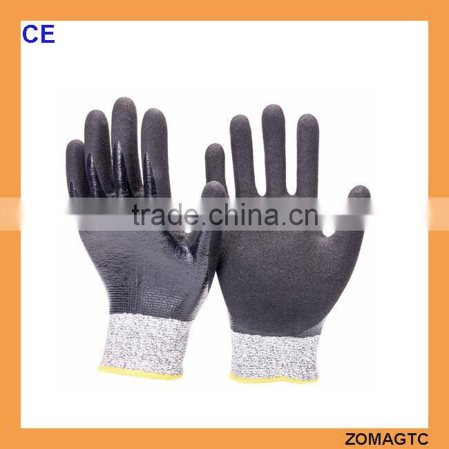 PU Top Fit Grip Coated Industry Cut Resistant Safe Workshop Gloves