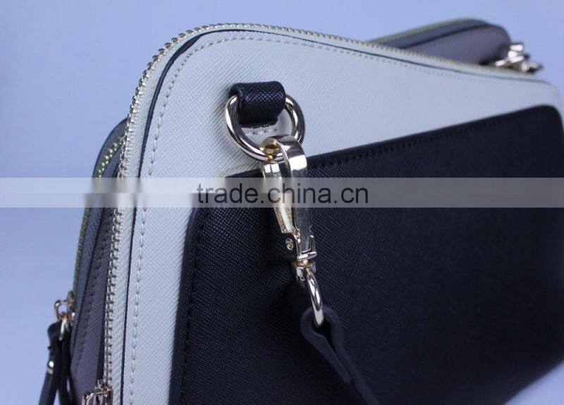 White and black multi color cross body bag new design ladies handbag 2017