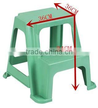 2-Step Plastic Stool with Non-Slip Step Treads, double step stool