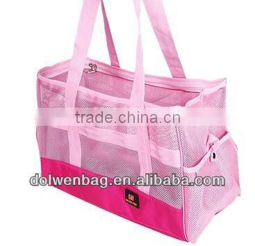 2014 cut dog carrier bag with mesh