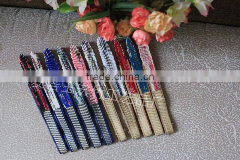 Best gift bamboo fabric hand fan