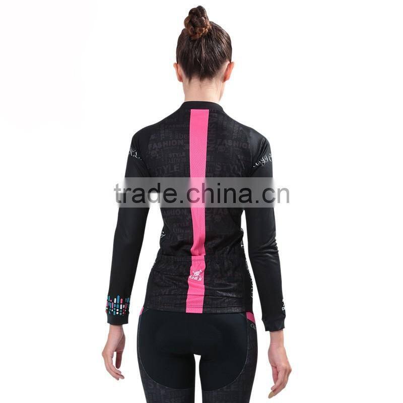 Wholesale women cycling wear jersey+trouser long sleeve bicycle sets bike clothes Custom Cycling Jersey set Sublimation