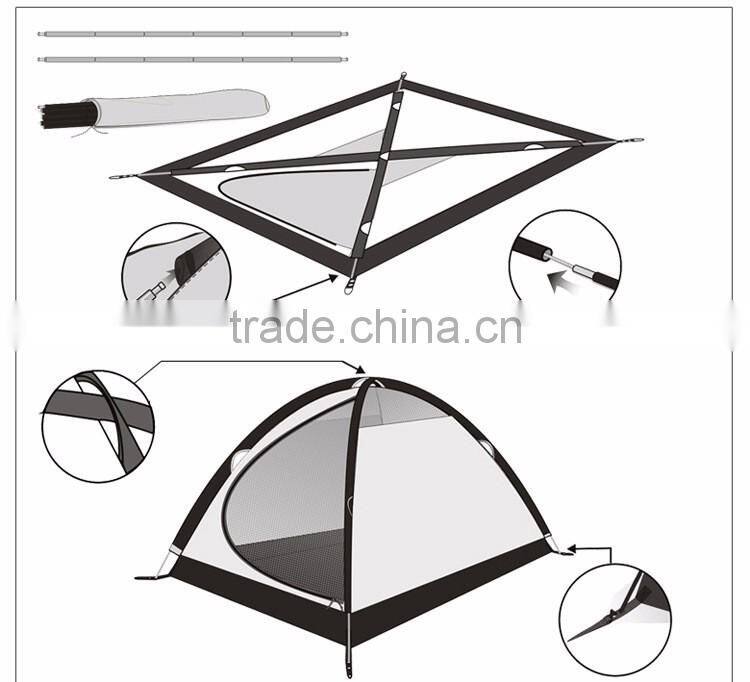 outdoor camping double layer 3-4 person family water proof tent
